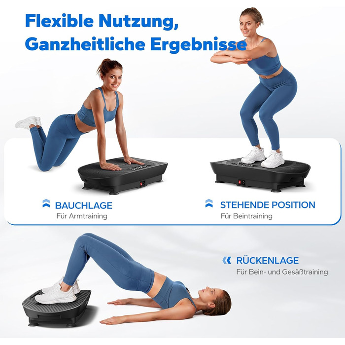 Вібраційна платформа MERACH для формування тіла та релаксації. Тиха, компактна, з LED-дисплеєм, пульт дистанційного керування та зручним силіконовим покриттям. Чорний колір