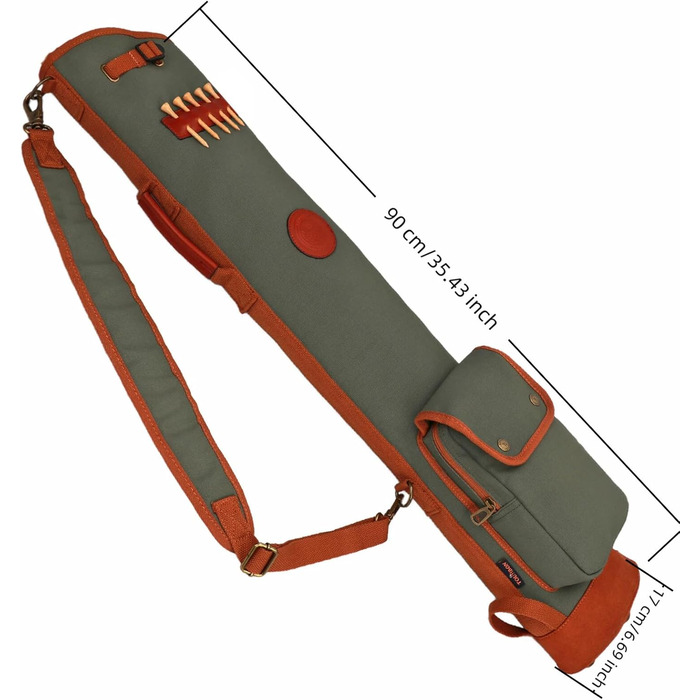 Сумка для гольф-клубів TOURBON з тканини, зелена, для чоловіків та жінок