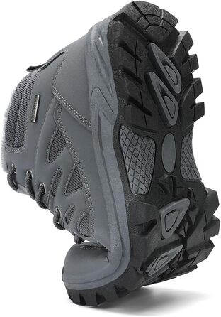 Чоловічі зимові черевики FLARUT: теплі, водонепроникні, для хайкінгу та трекінгу, сірі, 46 EU