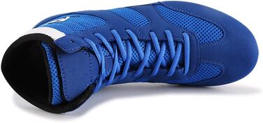 Взуття для боротьби, боксерські туфлі, гумова підошва, чоловічі та жіночі, дитячі, розмір 41 EU, блакитні