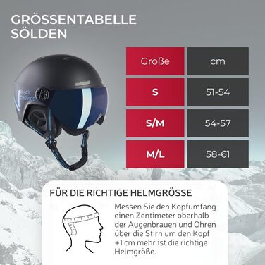 Гірськолижний шолом BLACK CREVICE Sölden з візором, у пілотному стилі, унісекс, для чоловіків та жінок, дихаючий, регульований розмір, для сноуборду та лиж