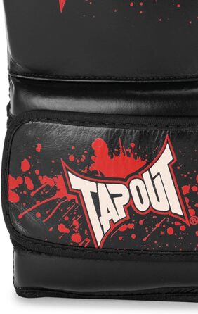 Боксерські рукавички Tapout Rialto зі шкіри, чорні/екрю/червоні, 14 oz (1 пара)