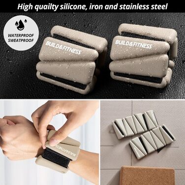 Набір вагів для зап'ястя та щиколоток (2 шт по 0,5 кг) - регульовані ремінці для фітнесу, бігу, йоги, пілатесу, аеробіки, силових тренувань