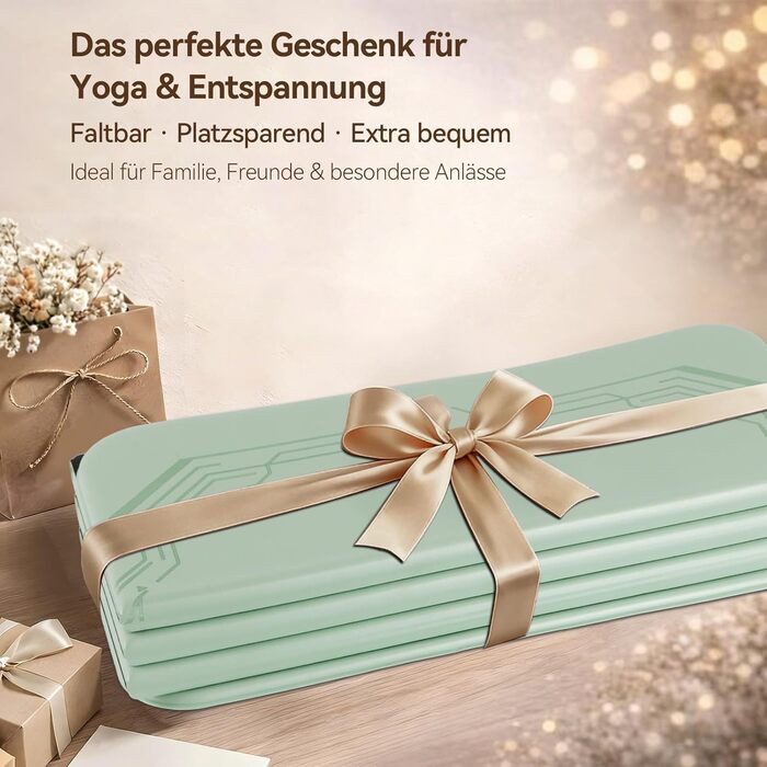 Килимок для йоги FunLife XXL 190x66x10 мм, чорний - для йоги, пілатесу, фітнесу (складний, антиковзкий)