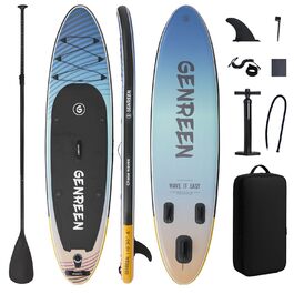 Надувний SUP-борд (Stand Up Paddle Board) 335x86 см для дорослих, з аксесуарами. SUP-борд з кріпленням для камери, 3 фінами. Ocean Dusk 305x76 см.