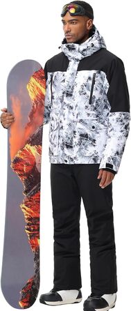 Чоловіча лижна куртка та штани, чорні. Висока щільність вітрозахисту та водонепроникність.