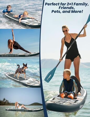 Надувний SUP-борд ABBOARD 335 см для двох осіб, зелений – комплект з преміум аксесуарами, вантажність 200 кг