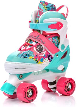 Роликові ковзани Meteor Retro Rollschuhe - стильні ролики 80-х для дітей та підлітків. Яскрава кольорова гамма, регульований розмір 39-41. Quad Skate, Inline Skates, MEADOW