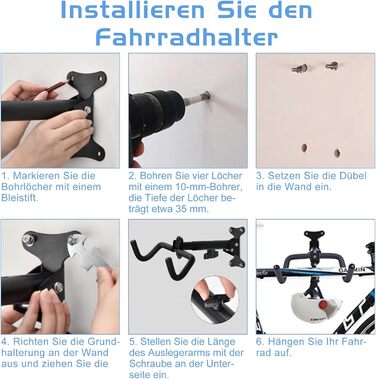 Кріплення для велосипеда на стіну CYFIE (2 шт.) - складне, з м'якою підкладкою, до 25 кг, для MTB та шосейних велосипедів