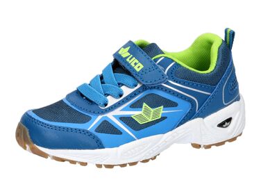 Дитячі закриті кросівки для залу Lico Salford VS Unisex, колір Petrol Blau Lemon, розмір 38 EU