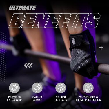 Рукавички для важкої атлетики Fit Active Sports Max Grip (чоловічі/жіночі, сірі, L) - для тренажерного залу, фітнесу, велоспорту, з антиковзким покриттям