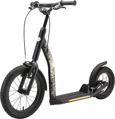 Самокат дитячий STAR SCOOTER City Kick Scooter 16 дюймів, з пневматичними колесами, регульована висота, чорний