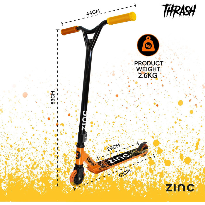 Дитячий трюковий ролер Thrash – легкий, з професійним кермом, підшипниками ABEC та колесами 100 мм