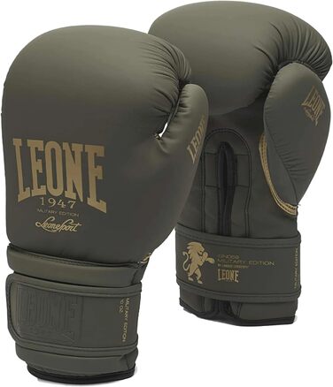 Боксерські рукавички LEONE 1947 Military Edition, унісекс, зелений, 10 унцій, GN059G
