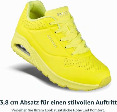 Кросівки жіночі Skechers UNO 73667/NORG жовті, розмір 39 EU - оригінальні та зручні