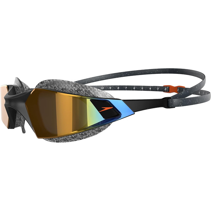 Окуляри для плавання Speedo Aquapulse Pro унісекс, антифог, антиміст, антипротікання, біло/прозоро/фіолетово-золоті, універсальний розмір
