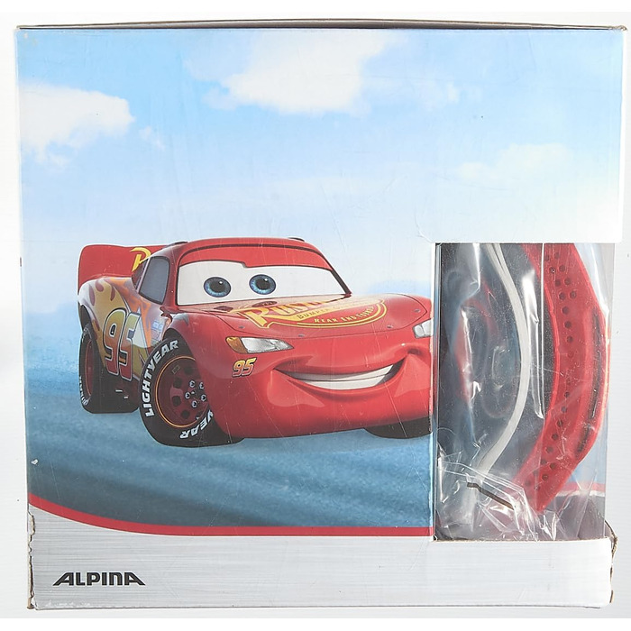Дитячий набір ALPINA Disney Cars: лижний шолом і маска, 48-52 см, безпечний, якісний