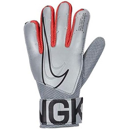 Дитячі футбольні рукавички Nike GK Match JR, сріблясто-червоні, розмір 3