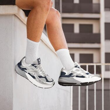 Кросівки для бігу FitVille Neo V6 X-Wide (43 EU) срібно-блакитні: комфортні, дихаючі, для вулиці та фітнесу