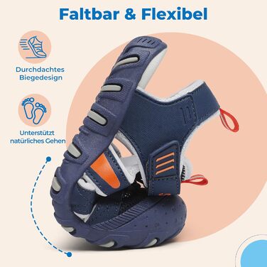 Сандалі дитячі SAGUARO закриті трекінгові для хлопчиків, літні, для активного відпочинку, розмір 32 EU (Сині)