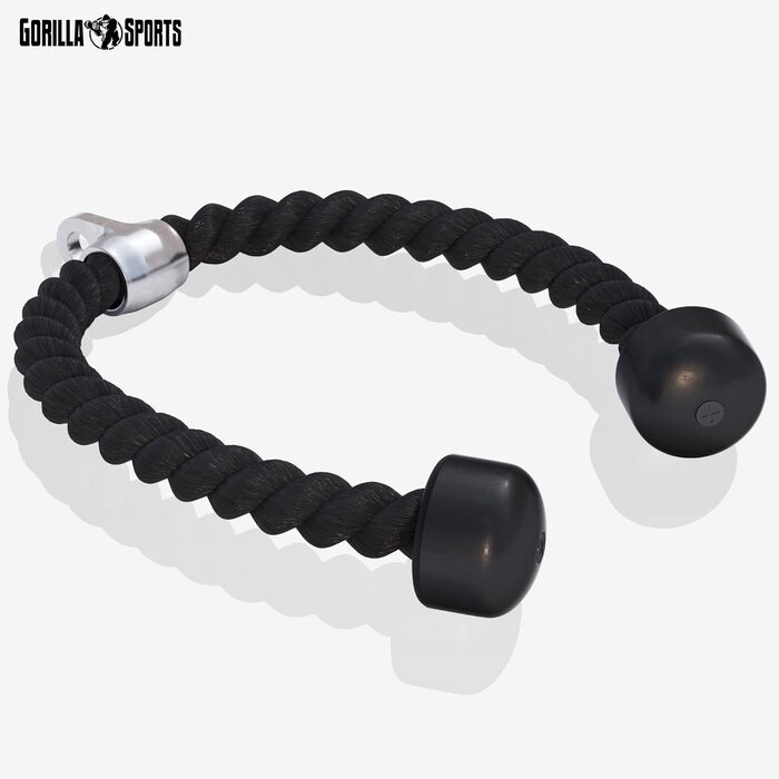 GORILLA SPORTS® набір рукояток для тяги, тросовий та трицепсовий, з/без обертального механізму, окремо або в наборі, хромований, насічка, до 200 кг, паралельний, для блочного тренажера