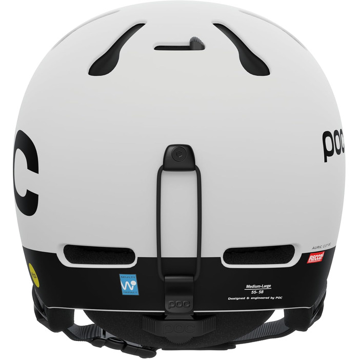 Універсальний лижний та сноубордичний шолом POC Auric Cut BC MIPS, ABS, розмір M-L (55-58 см), матовий білий