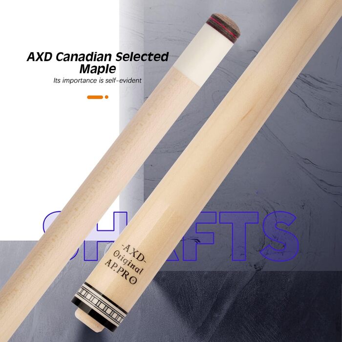 Більярдний кий Konllen Dragon-1 з низькою відволікаючою лінією, подовженням та чохлом (10.5 мм, 11.5 мм, 12.5 мм наконечник Tigerspitze, XTC-чохол, 3/8 x 8 радіальний штифт, 147 см довжина).