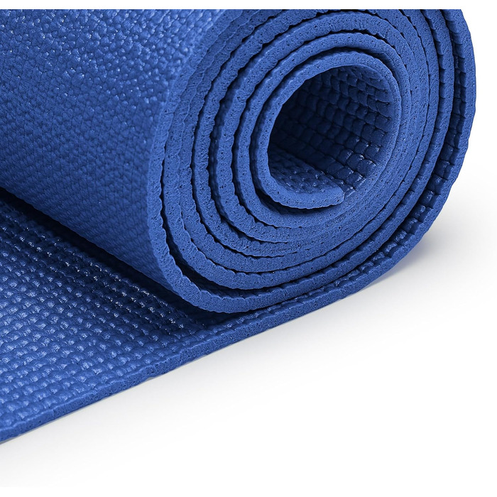 Килимок для йоги Sunny Health & Fitness з неслизькою поверхнею – міцний, стійкий до розривів, легкий, з м'якою підтримкою для йоги, пілатесу, розтяжки, медитації та тренувань на підлозі | Доступний у кількох кольорах, Blue