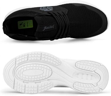 Кросівки чоловічі для бігу та занять спортом. Легкі, дихаючі, чорно-білі (44 EU)