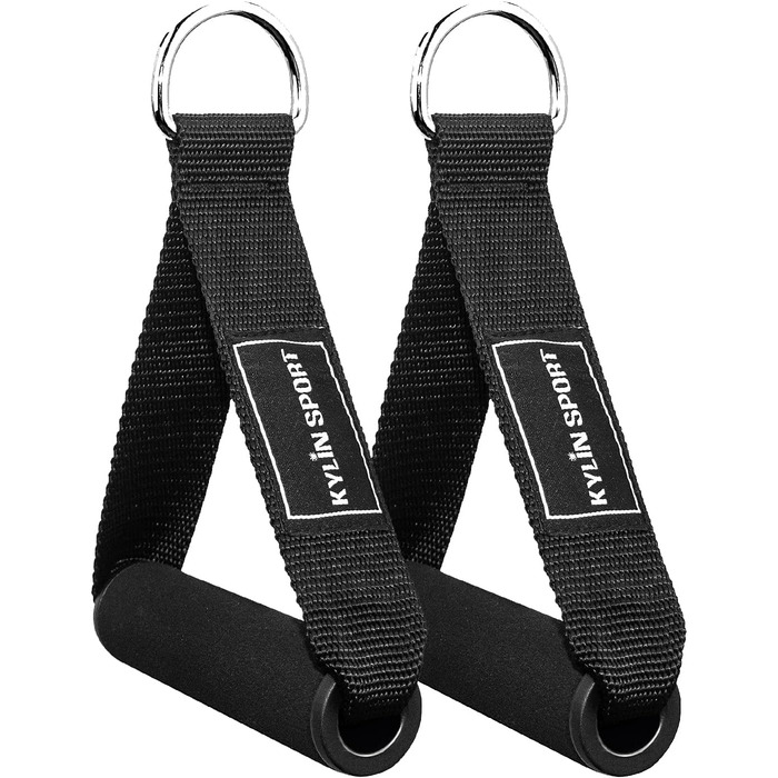 Набір для фітнесу KYLIN SPORT: тренажерні гумки, ручки, фітнес-петля, карабін, силіконовий хват (чорний)