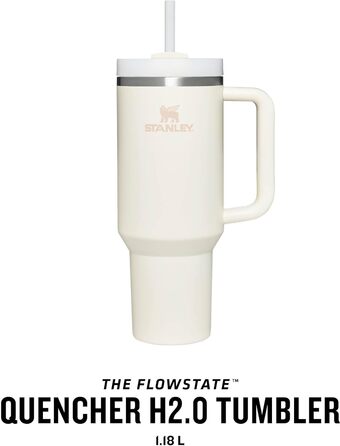 Термочашка Stanley Quencher H2.0 Flowstate з трубочкою 1,2 л, термокружка з нержавіючої сталі, зберігає напої холодними до 48 годин, без BPA, підходить для посудомийки