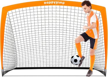 Футбольні ворота Happy Jump для тренувань, 5x3,6 фути, складні, для саду, помаранчеві