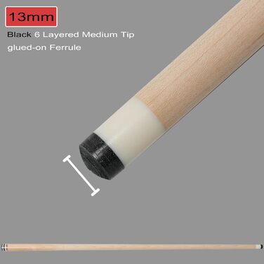 Професійний більярдний кий CUEELF з низьким відбиттям, 13 мм наконечник, вага 552-567 г, блакитний, з кейсом