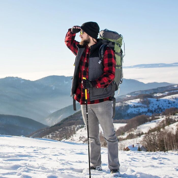 Тrekking-стіки телескопічні, складані, для жінок та чоловіків, 113-138 см, жовті