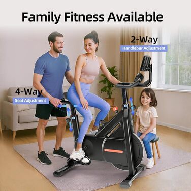 Велотренажер Bluearth з магнітним опором, регулюванням та Smart-App, для кардіотренувань вдома, чорний, до 150 кг