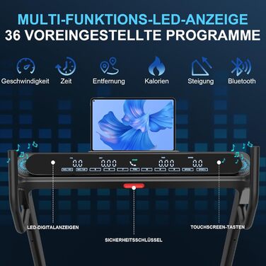 Біговий тренажер Profi G Series 7-1: складаний, з нахилом, тихий мотор, WiFi, Bluetooth, APP, німецька якість, сертифікат TÜV