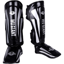 Захисники гомілок для Муай Тай, кікбоксингу та інших єдиноборств, унісекс, з захистом зап'ястя, чорні