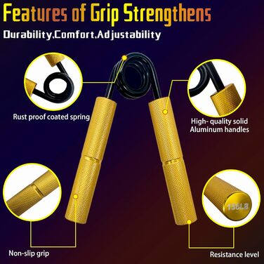 Griffkrafttrainer 6 шт. 22.7-136.1 кг для тренування кистей рук, домашній тренажер для силових вправ