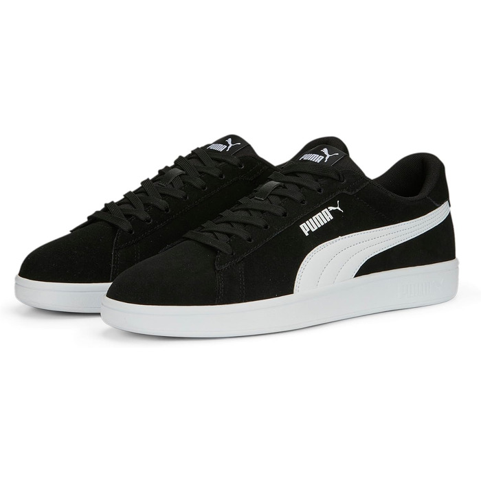 Чоловічі шкіряні кросівки Puma Smash 3.0 L чорні (Puma Black/White), розмір 43 EU