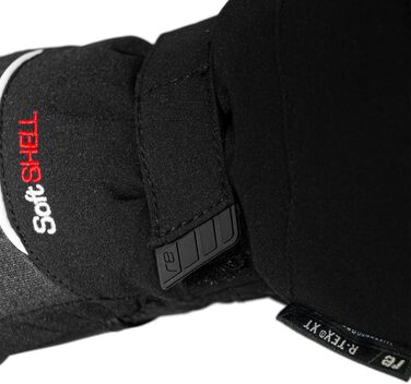 Дитячі гірськолижні рукавички Reusch Softshell, водонепроникні та вітрозахисні, чорно-білі, розмір 6