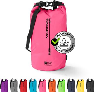 Водонепроникний рюкзак Dry Bag | Сумка-мішок Dry Bag | 2L, 5L, 10L, 20L | Для човнів, каяків, риболовлі та кемпінгу (Вертикальний, Рожевий)