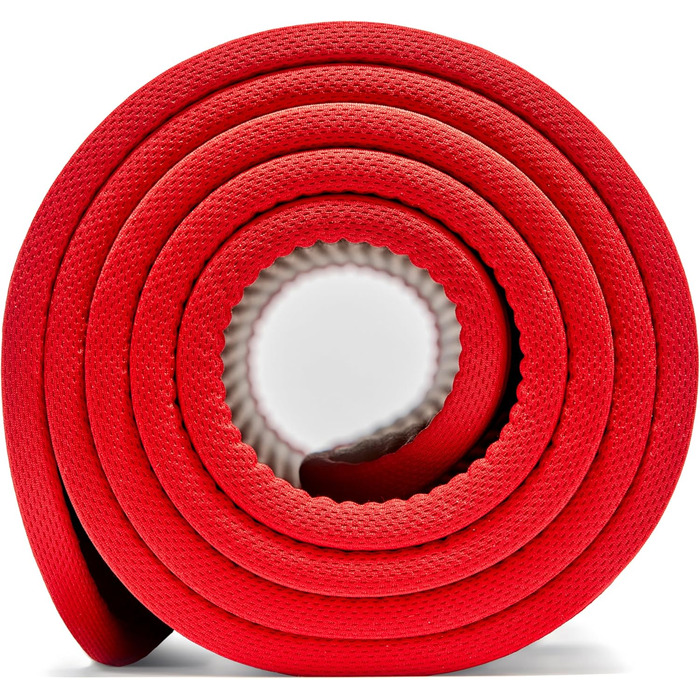 Фітнес-килимок для тренувань adidas, товщина 10 мм, 183x61 см, з ременем для перенесення, червоний