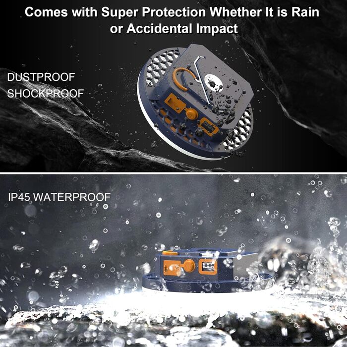 Ліхтар кемпінговий акумуляторний, 10000 мАг, 3000 лм, для намету, 6500K, портативний, для риболовлі, освітлення для надзвичайних ситуацій, біле світло