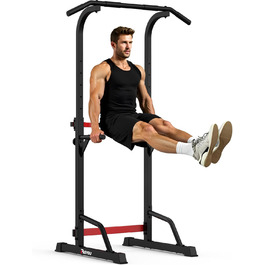 PASYOU Power Tower Freistehend: Турнік, бруси для віджимань, станція для силових тренувань (PU30/PU40), червоний