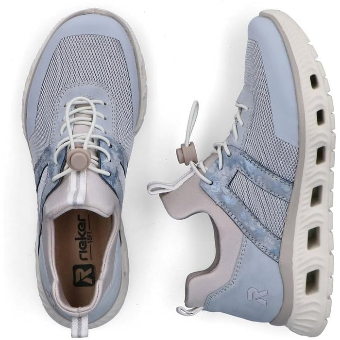 Кеди жіночі Rieker M6061 Slip-On, сині комбіновані, 39 EU - зручне взуття для повсякденного носіння