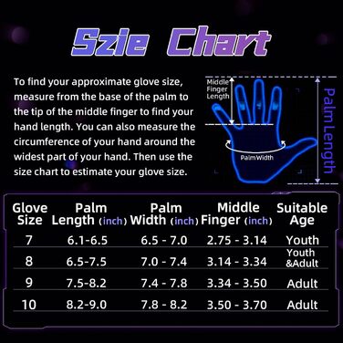 Воротарські рукавички WVVOU для чоловіків та підлітків, високопродуктивні дитячі рукавички з 5 знімними пальцями-захисниками, футбольні рукавички з 4 мм липкого латексу на долоні (фіолетовий, розмір 9)