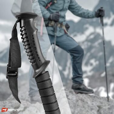 Трекінгові палиці Hop-Sport HS-0135TP для Nordic Walking з телескопічною ручкою та амортизатором (чорні)