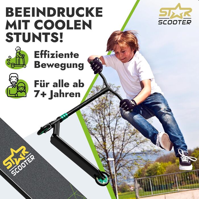 Трюковий самокат STAR SCOOTER Pro Sport 110/120 мм для дітей від 7 років і дорослих, алюмінієвий, HIC, напівпрофесійний