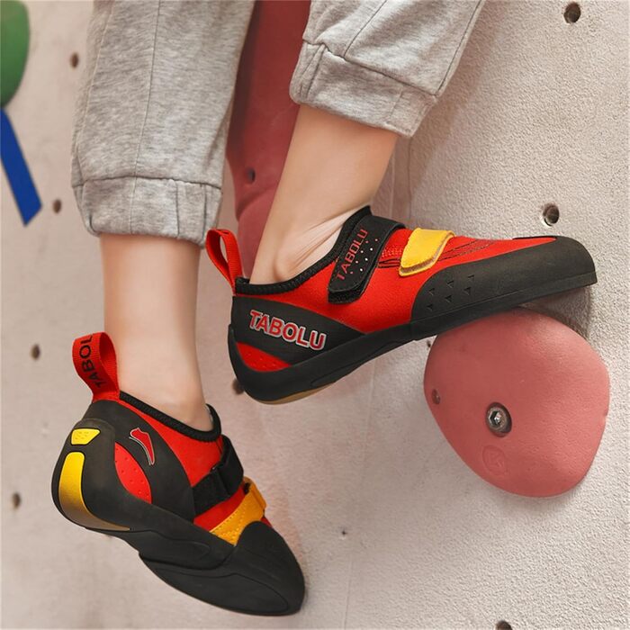 Дитячі скелелазні туфлі для початківців Indoor Boulderschuhe, легкі, червоно-рожеві (33 EU)