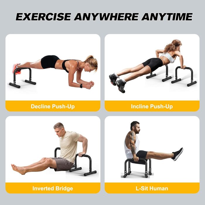 Стенд для віджимань та підтягувань RELIFE - регульована висота, чорний